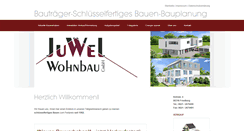 Desktop Screenshot of juwel-wohnbau.de